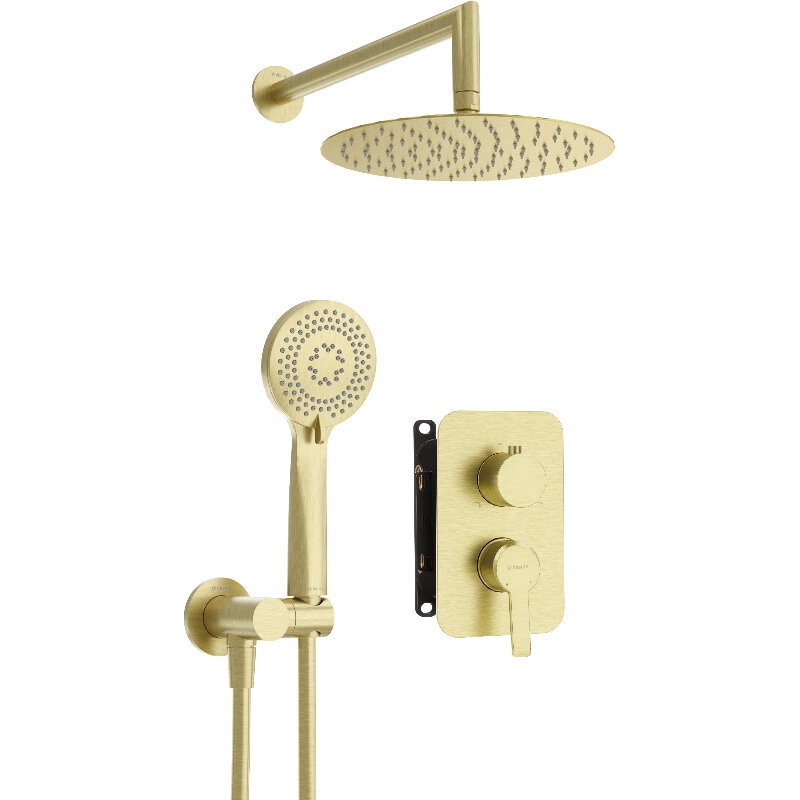 Изображение товара Душевая система Deante Arnika с BOX, 3 режима, PVD золото брашированное, Польша