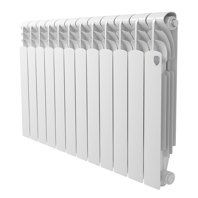 Изображение товара Радиатор алюминиевый Royal Thermo Revolution A 500 RTRA350012, 12 секций, боковое подключение, белый Изображение товара Радиатор алюминиевый Royal Thermo Revolution A 500 RTRA350012, 12 секций, боковое подключение, белый