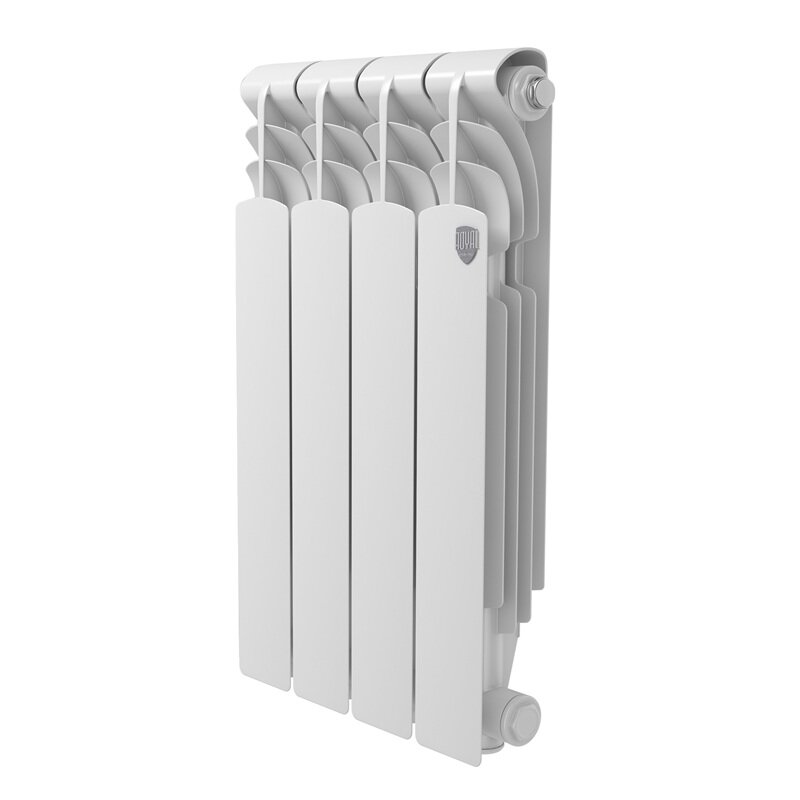 Изображение товара Алюминиевый радиатор Royal Thermo Revolution A 500 RTRA350004 4 секции белый боковое подключение Изображение товара Алюминиевый радиатор Royal Thermo Revolution A 500 RTRA350004 4 секции белый боковое подключение