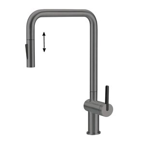 Изображение товара Смеситель для кухонной мойки Deante Momi BKM_D73N, с выдвижным изливом, титан