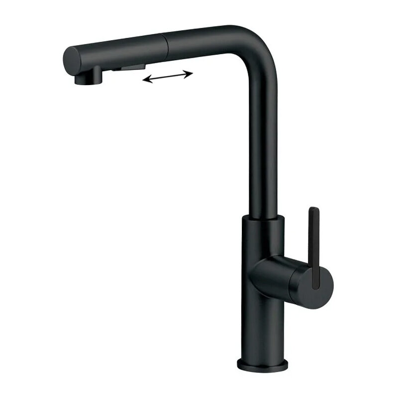 Изображение товара Смеситель для кухонной мойки Deante Momi BKM_N73M с выдвижным изливом Черный