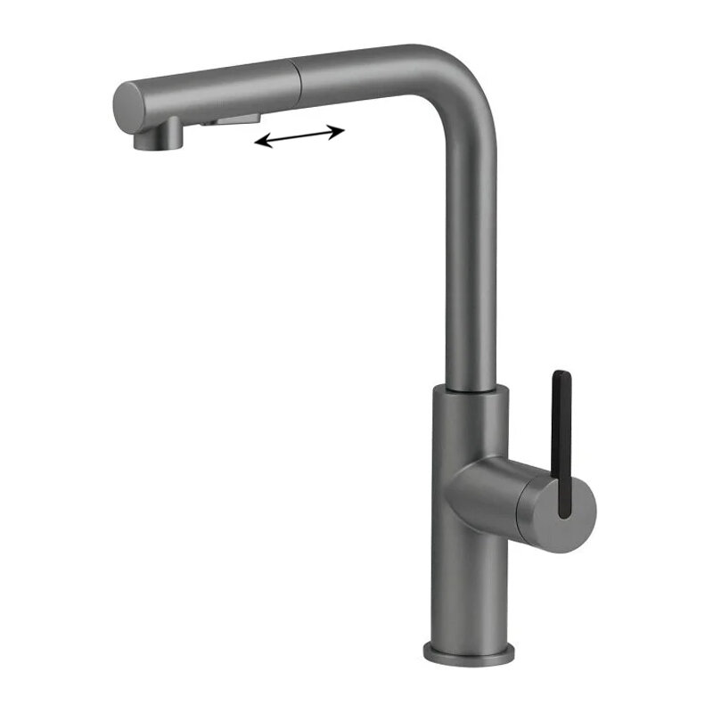 Изображение товара Смеситель для кухонной мойки Deante Momi BKM_D73M с выдвижным изливом и двумя режимами