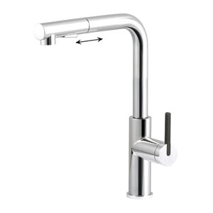 Изображение товара Смеситель для кухонной мойки Deante Momi BKM_073M, с вытяжным изливом, хром