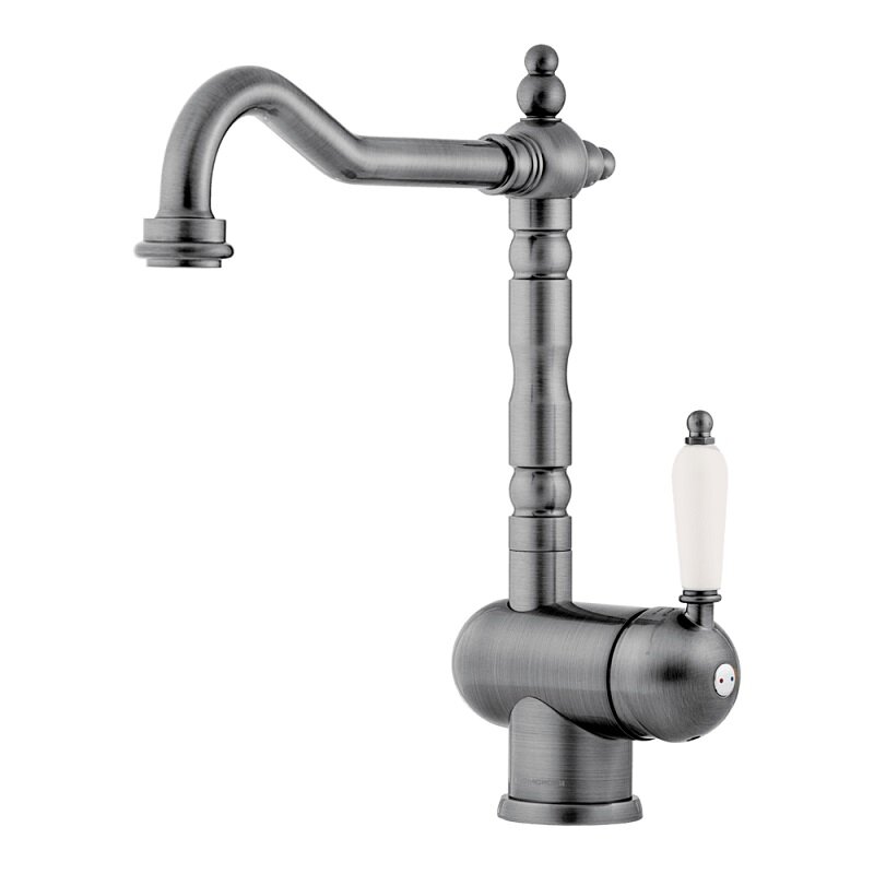 Изображение товара Смеситель для кухни Omoikiri Kyoto 2 Plus 4994352 с подключением к фильтру, античное серебро