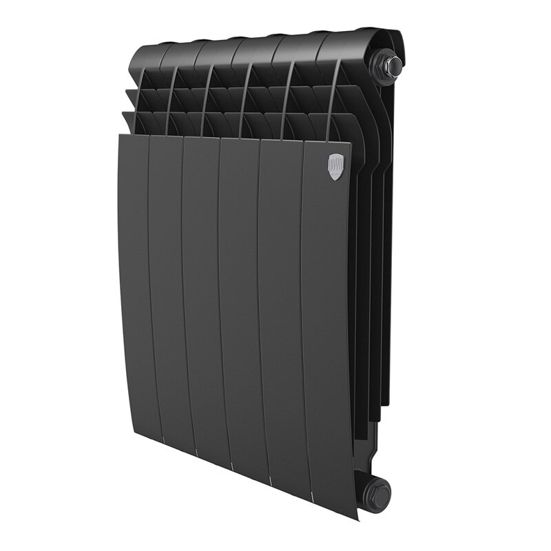 Изображение товара Биметаллический радиатор Royal Thermo Biliner B 500 6 секций боковое подключение черный