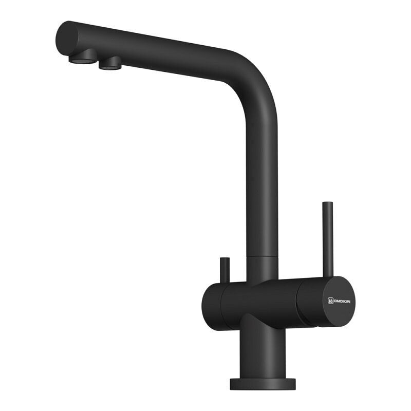 Изображение товара Смеситель для кухни Omoikiri Nagano-P 4974047 черный с подключением к фильтру Изображение товара Смеситель для кухни Omoikiri Nagano-P 4974047 черный с подключением к фильтру