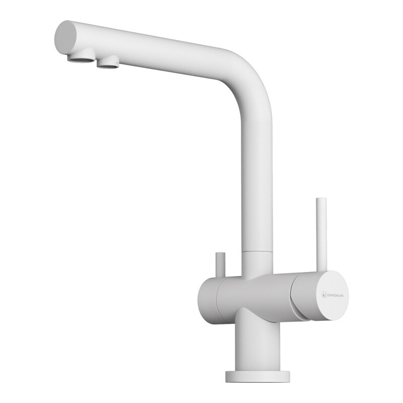 Изображение товара Смеситель для кухни Omoikiri Nagano-P 4974054 с подключением к фильтру белый Изображение товара Смеситель для кухни Omoikiri Nagano-P 4974054 с подключением к фильтру белый