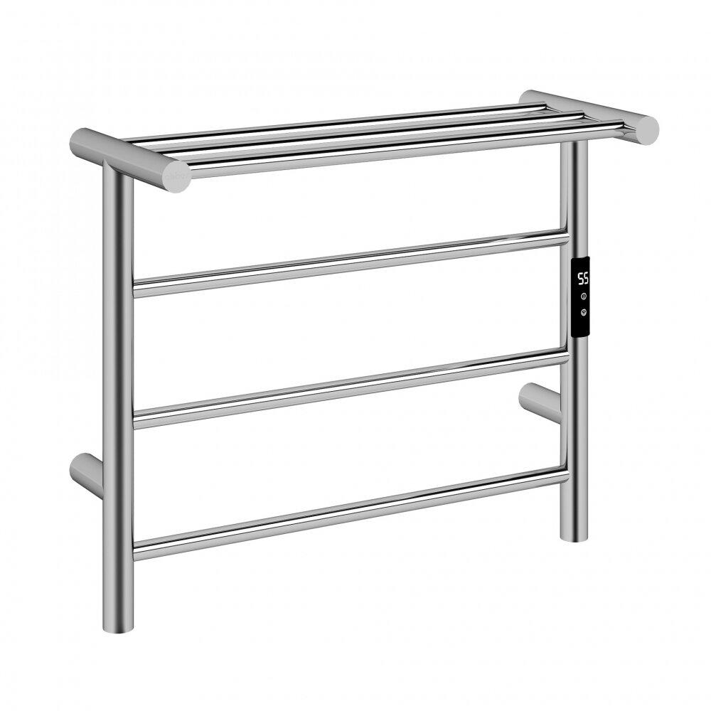 Изображение товара Полотенцесушитель электрический Abber Standard AH4614, ширина 60 см, высота 50 см, диммер справа, с полкой, хром