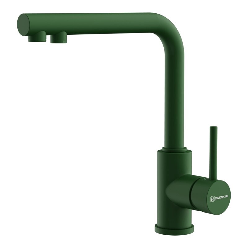 Изображение товара Современный смеситель для кухни Omoikiri Nakagawa 2 Plus с фильтром, royal green