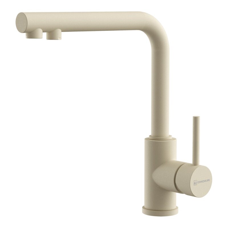 Изображение товара Современный смеситель для кухни Omoikiri Nakagawa 2 Plus с подключением к фильтру белый