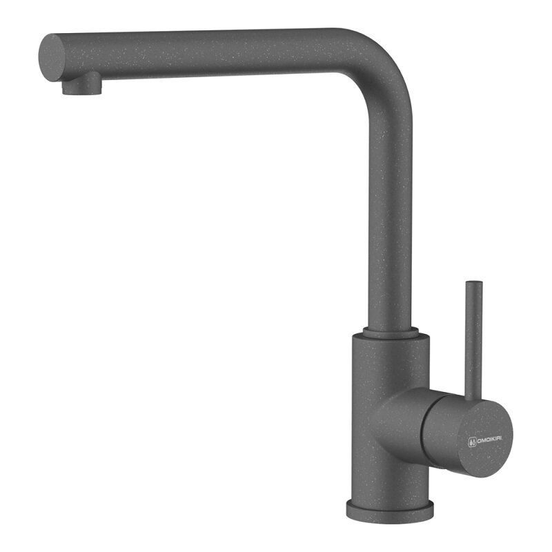 Изображение товара Современный однорычажный кухонный смеситель Omoikiri Nakagawa-P 4974312 серый японский стиль