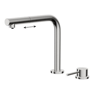 Изображение товара Смеситель для кухни Omoikiri Nara 2 Plus-S 4994369, с подключением к фильтру, цвет нержавеющая сталь