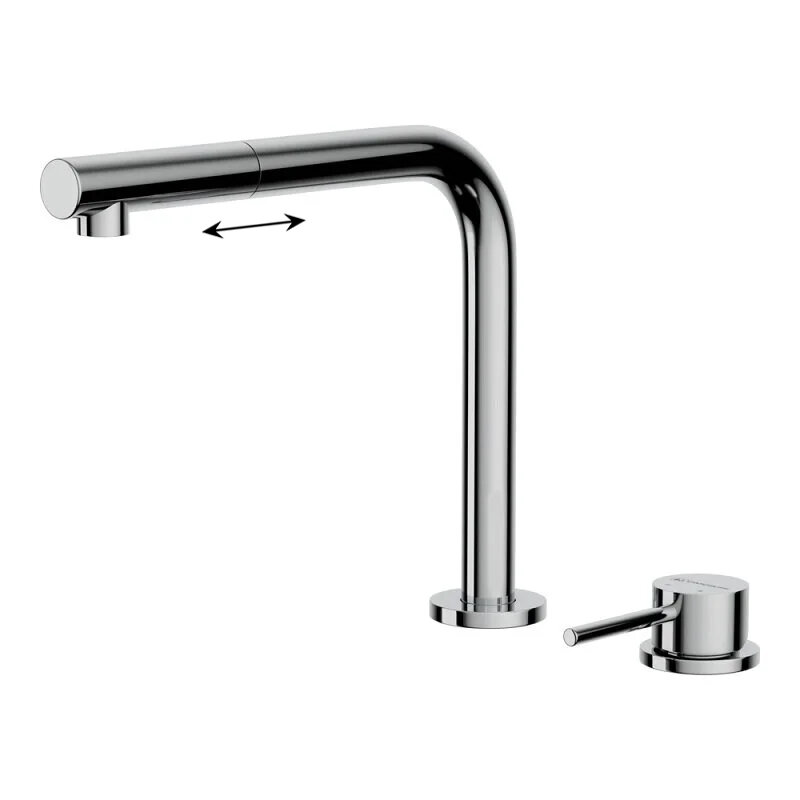 Изображение товара Смеситель для кухонной мойки Omoikiri Nara-S с вытяжным изливом хром