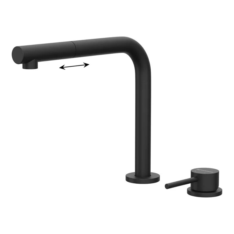 Изображение товара Смеситель для кухонной мойки Omoikiri Nara-S 4994371 с вытяжным изливом графит