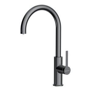 Изображение товара Смеситель для кухни Omoikiri Okawa 2 Plus с подключением к фильтру вороненая сталь