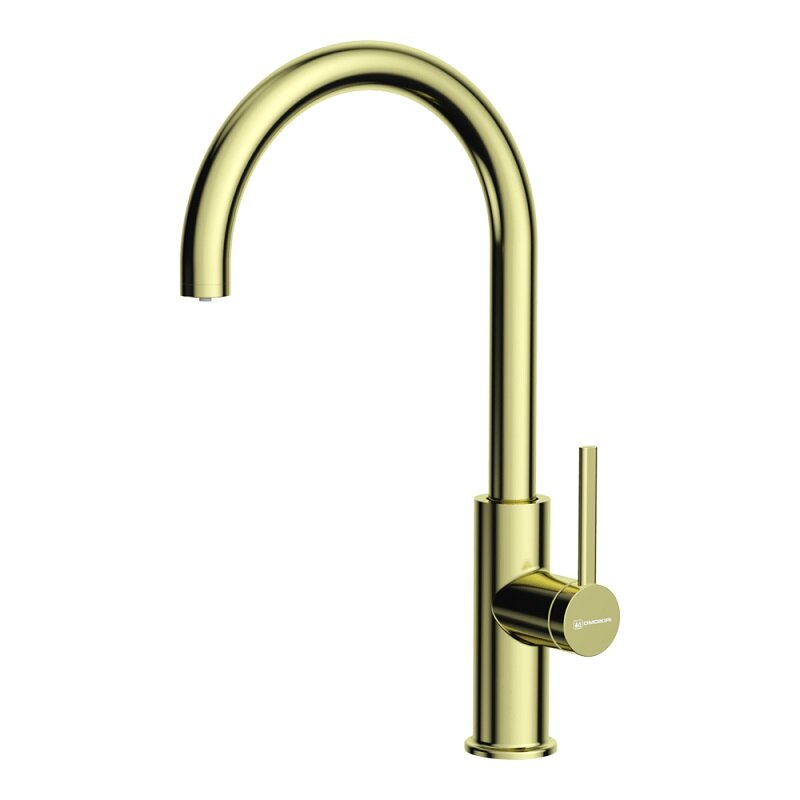 Изображение товара Смеситель для кухни Omoikiri Okawa 2 Plus с подключением к фильтру светлое золото