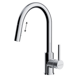 Изображение товара Смеситель для кухни Omoikiri SShinagawa-SB 4994458 хром однорычажный с выдвижным изливом