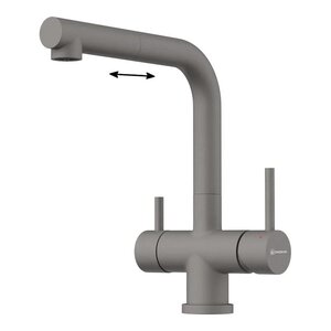 Изображение товара Смеситель Omoikiri Takamatsu-S 4994562, с подключением к фильтру, цвет leningrad grey