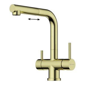 Изображение товара Смеситель Omoikiri Takamatsu-S 4994476 с подключением к фильтру светлое золото