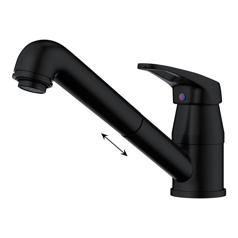 Изображение товара Смеситель Omoikiri Tateyama-S с выдвижным изливом цвет графит