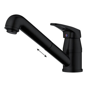 Изображение товара Смеситель для кухни Omoikiri Tateyama-S 4994365, с выдвижным изливом, цвет графит