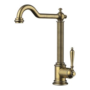 Изображение товара Смеситель для кухни Omoikiri Toshima античная латунь с высоким поворотным изливом