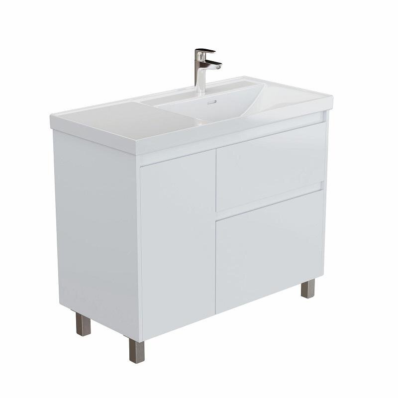 Изображение товара Тумба под раковину Aquanet Nova Lite 2.0 90 см белая глянцевая