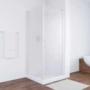 Изображение товара Душевой уголок Vegas Glass EP-Fis, 90 x 100 x 190 см, профиль белый, стекло сатин, правый
