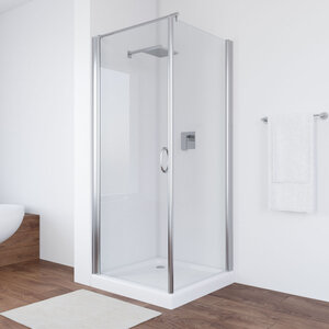 Изображение товара Душевой уголок Vegas Glass EP-Fis, 90 x 100 x 190 см, профиль глянцевый хром, стекло прозрачное