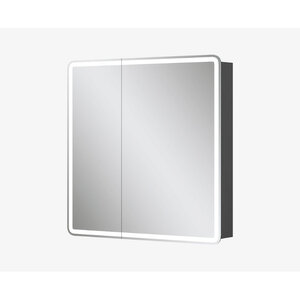 Изображение товара Шкаф зеркальный Equil Eltoro szELTR80, 80 см, подвесной, с подсветкой, сенсор, цвет черный матовый
