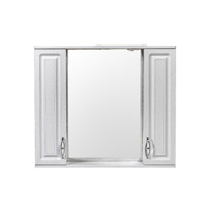 Изображение товара Зеркальный шкаф Stella Polar Кармела SP-00002033, 90 см, с подсветкой, с розеткой, белое серебро