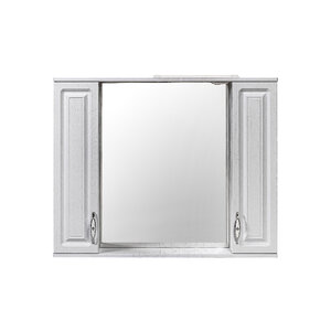 Изображение товара Зеркальный шкаф Stella Polar Кармела SP-00002030, 100 см, с подсветкой, с розеткой, белое серебро