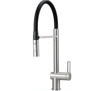 Изображение товара Смеситель для кухонной мойки Deante Magnetic BRM_F72M, с гибким изливом, брашированная сталь/черный