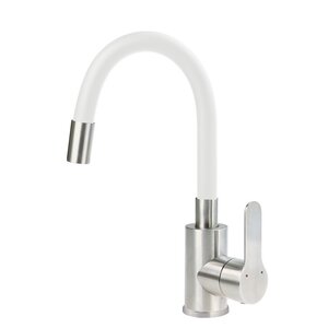 Изображение товара Смеситель для раковины Deante Lupo BLU_W240 с гибким изливом белый матовый