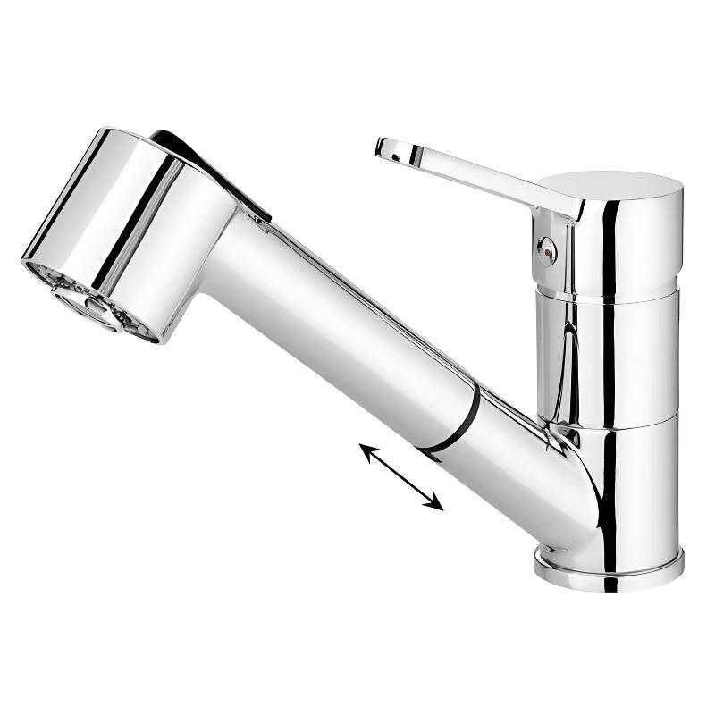 Изображение товара Смеситель для кухонной мойки Deante Narcyz BDN_071M с выдвижным изливом и хромом