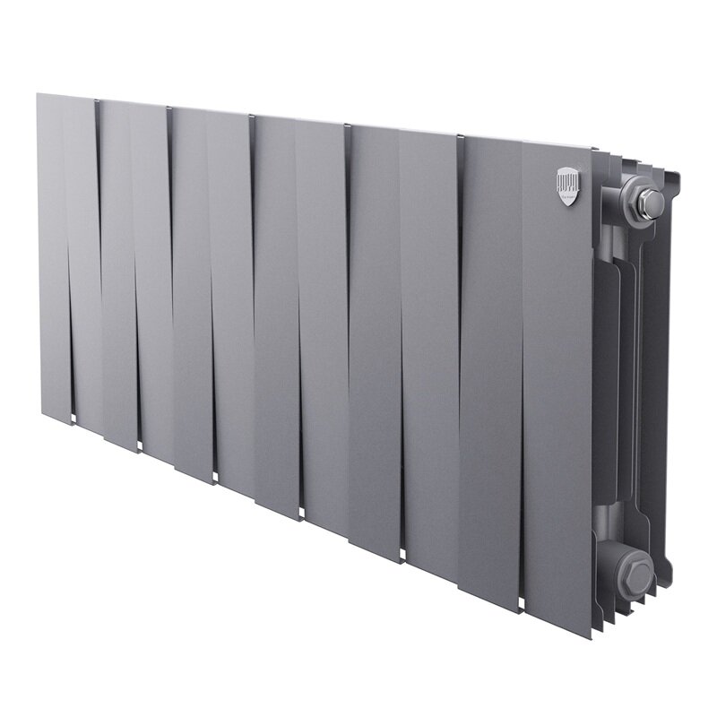 Изображение товара Радиатор биметаллический Royal Thermo PianoForte 300 RTPS3030012, 12 секций, боковое подключение, серебристый (НС-1682341)