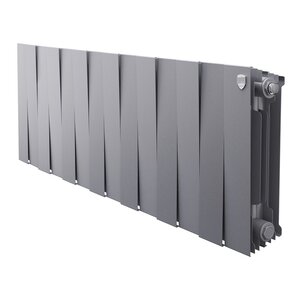 Изображение товара Радиатор биметаллический Royal Thermo PianoForte 300 RTPS3030014, 14 секций, боковое подключение, серебристый