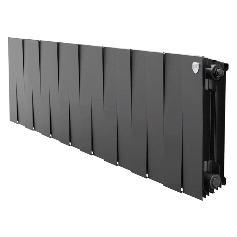 Изображение товара Радиатор биметаллический Royal Thermo PianoForte 300 RTPB3030016, 16 секций, боковое подключение, черный
