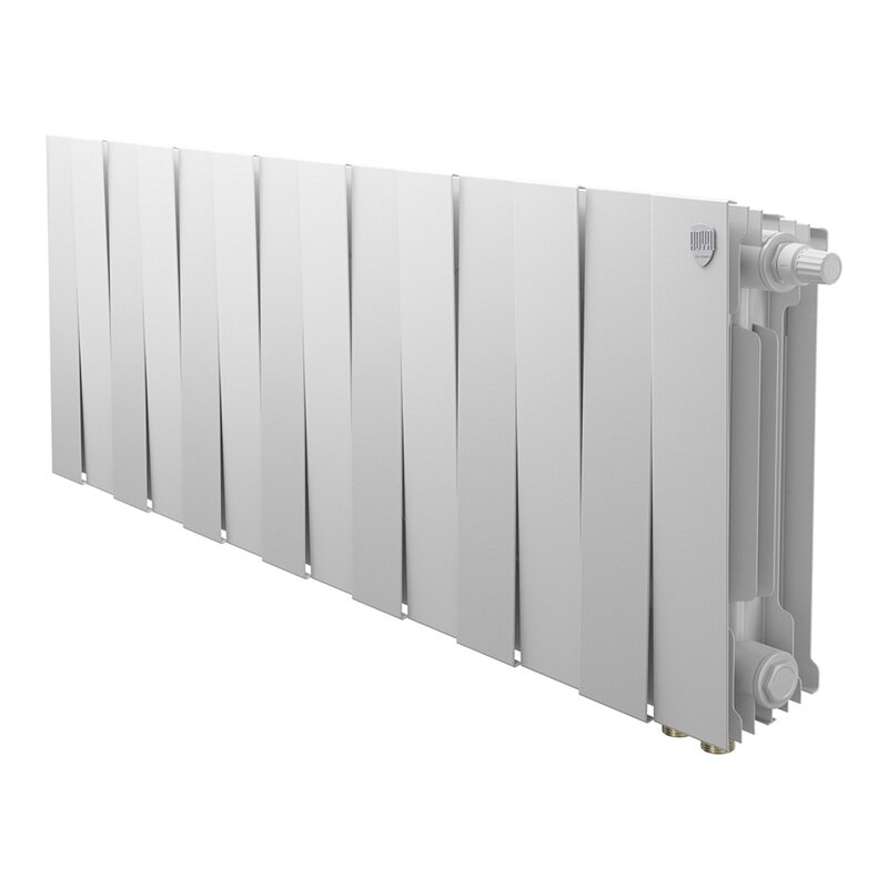 Изображение товара Радиатор биметаллический Royal Thermo Pianoforte 300 VR80, 14 секций, нижнее правое подключение, бе