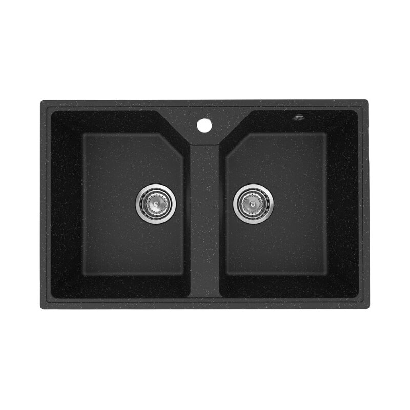 Изображение товара Кухонная мойка Maretti Kitchen KT770-BL 77 см искусственный камень черная
