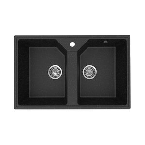 Изображение товара Кухонная мойка Maretti Kitchen KT770-BL 77 см искусственный камень черная