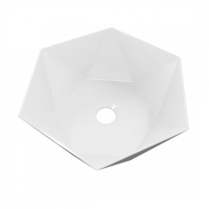 Изображение товара Раковина Maretti Gemma GE13NS16-844 шестиугольная 48 см фарфор Италия