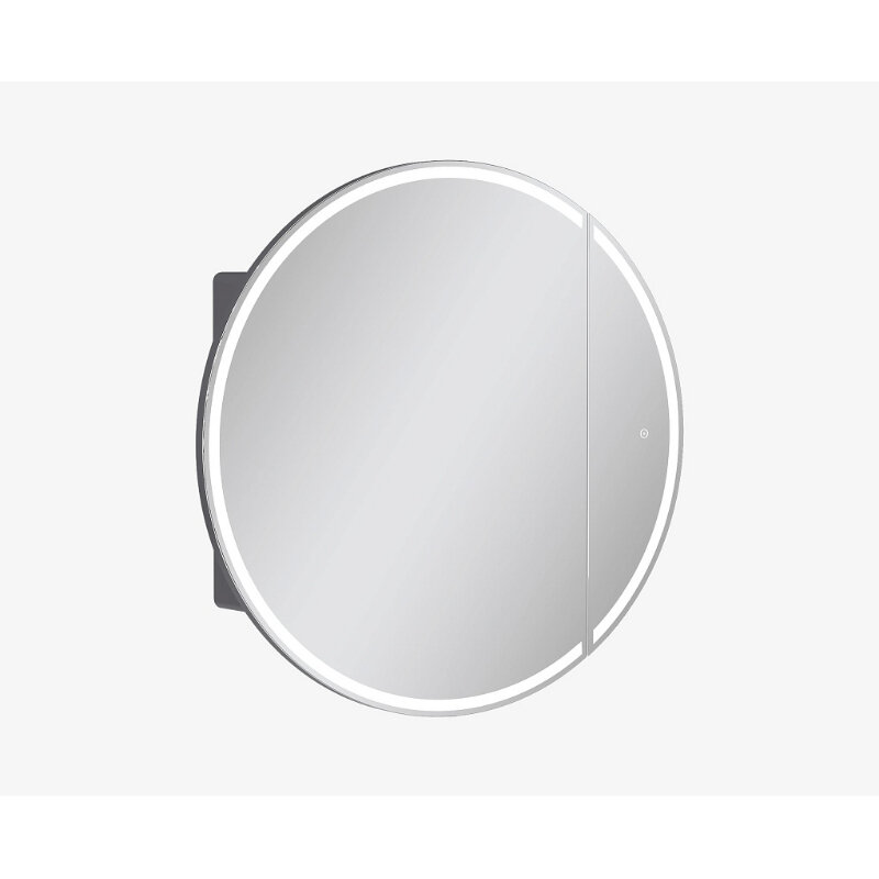 Изображение товара Зеркальный шкаф Equil Smile szSMILE.D800, 80 см, с LED-подсветкой, розеткой, лен антрацит