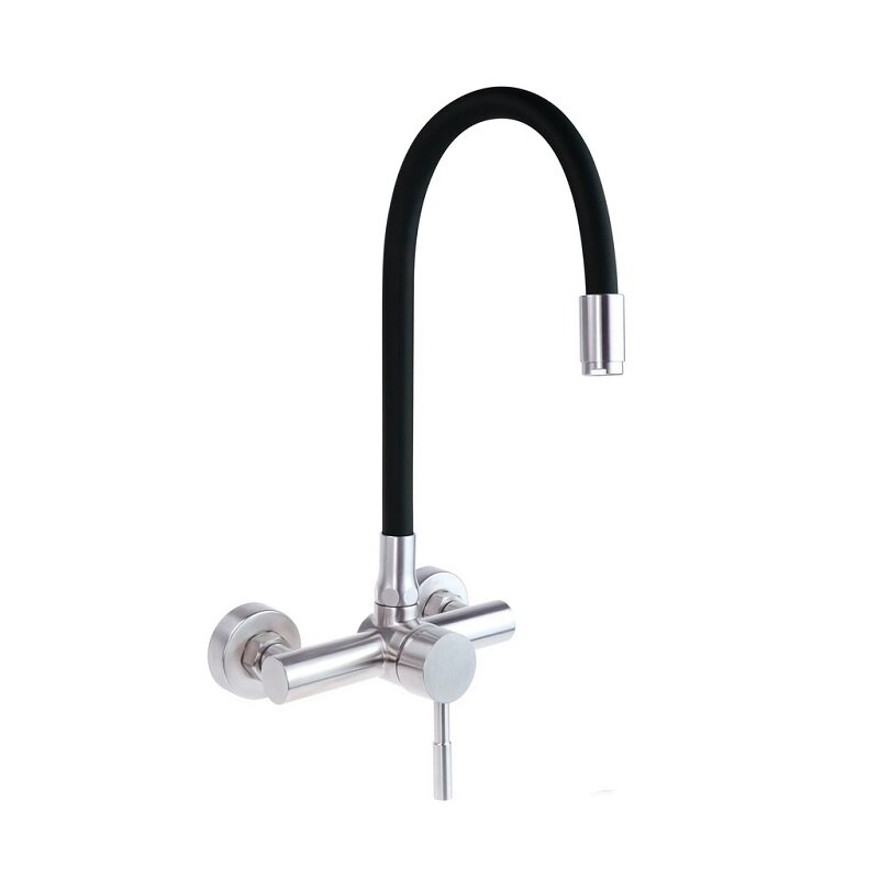 Изображение товара Смеситель для кухонной мойки Deante Luno BOC_B800 черный/брашированная сталь