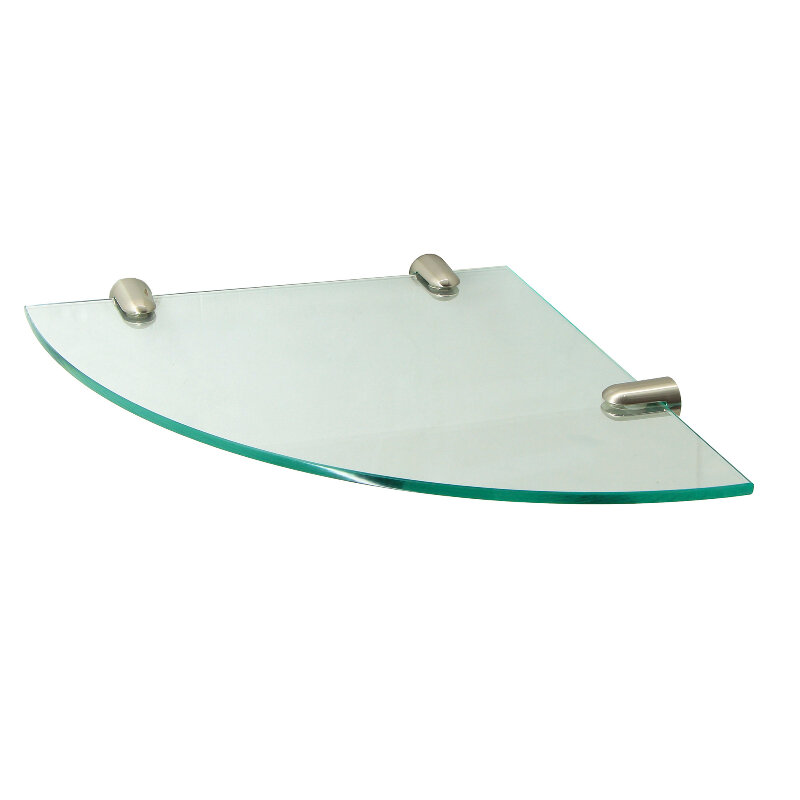 Изображение товара Стеклянная полка WasserKRAFT K-533N никель для ванной и кухни