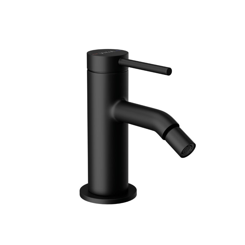 Изображение товара Смеситель для биде Vitra Minimax Round A4353636EXP с донным клапаном черный матовый
