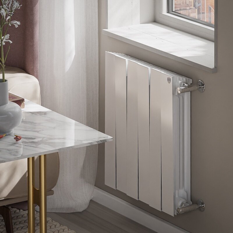 Изображение товара Радиатор биметаллический Royal Thermo PianoForte 500 RTPW3050006, 6 секций, белый, боковое подключе