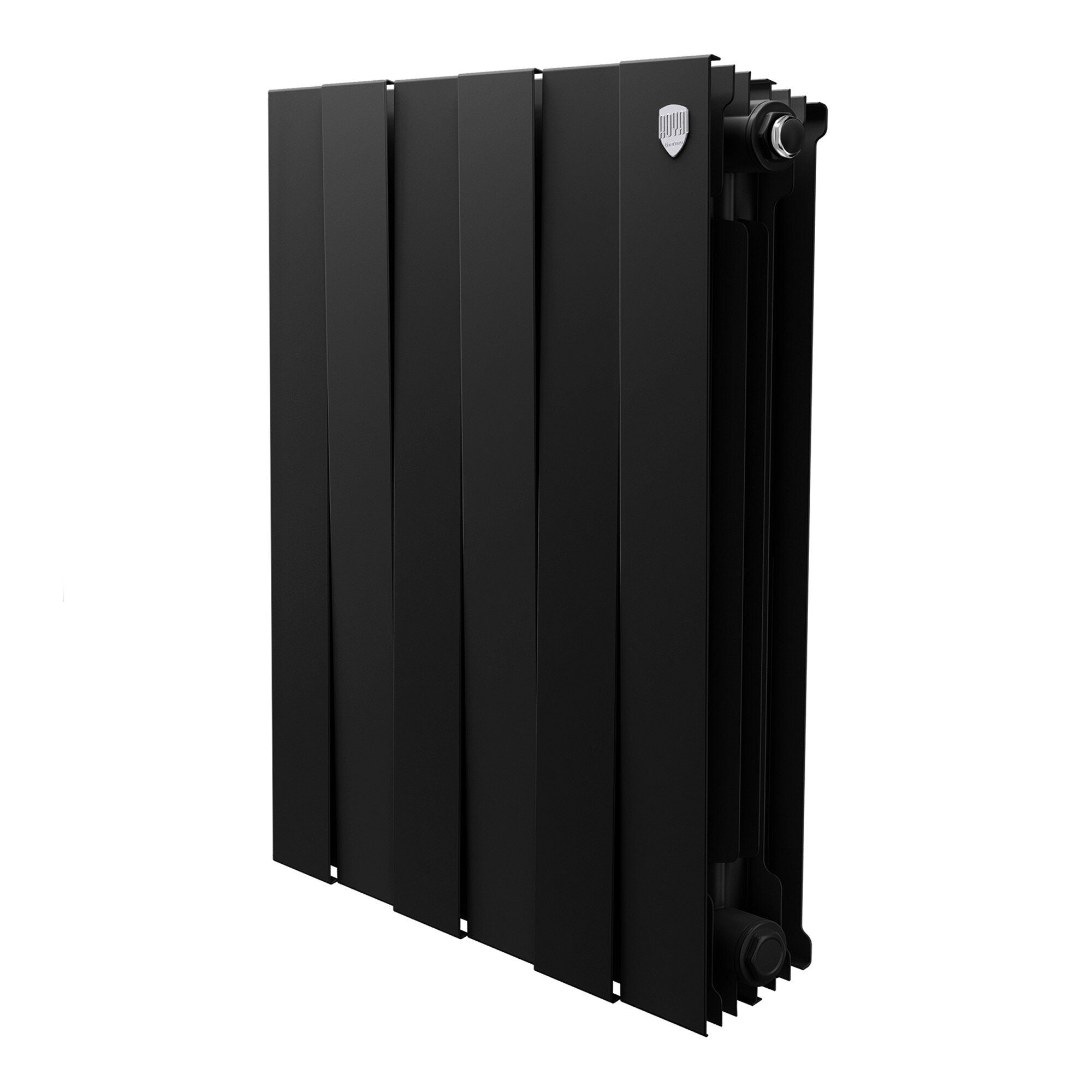 Изображение товара Радиатор биметаллический Royal Thermo PianoForte 500, 6 секций, боковое подключение, черный