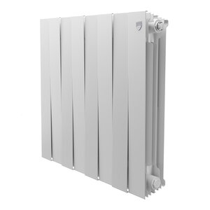 Изображение товара Радиатор биметаллический Royal Thermo PianoForte 500 RTPW3050008, 8 секций, боковое подключение, белый