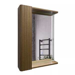 Изображение товара Зеркальный шкаф Comforty Ангара 00-00020688CF, 60 см, с LED подсветкой, инфракрасный выключатель, дуб темно-коричневый